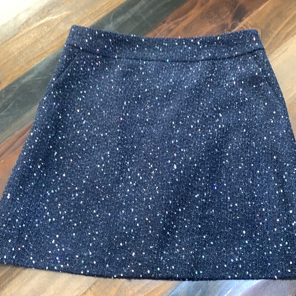 Sparkly navy blue skirt